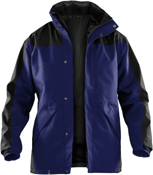 Kübler Doppeljacke mit Kapuze Marine / Schwarz
