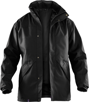 Kübler Doppeljacke mit Kapuze Schwarz