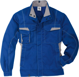 Kübler Arbeitsjacke "Image" Kornblumenblau/Mittelgrau