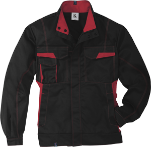 Kübler Arbeitsjacke "Image" Schwarz / Mittelrot