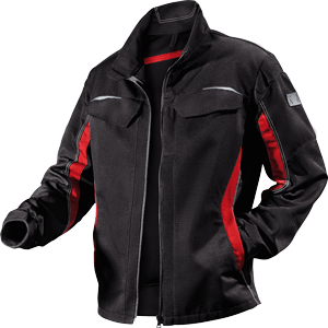 Kübler Arbeitsjacke "Pulsschlag" Schwarz / Rot