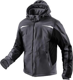 Kübler Winter-Softshelljacke "Pulsschlag" Anthrazit / Schwarz
