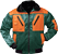 Pilotjacke 4 in 1 Forstgrün / Orange
