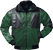 Pilotjacke 4 in 1 Forstgrün / Schwarz