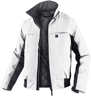 Kübler Pilotjacke "Inno Plus" Weiß / Anthrazit