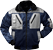 Pilotjacke 4 in 1 Marine / Silber