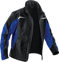 Arbeitsjacke "Pulsschlag" Schwarz-Kobaltblau Softshelljacke "Pulsschlag" Schwarz / Kobaltblau