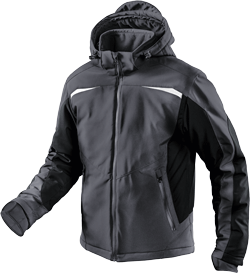 Arbeitsjacke "Pulsschlag" Schwarz-Kobaltblau Winter-Softshelljacke "Pulsschlag" Anthrazit / Schwarz