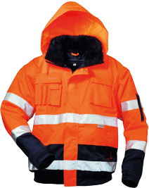 Warnpilotjacke 4in1 Warnorange/Marine