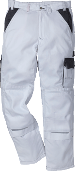 Kansas Arbeitsbundhose "Icon Two" Weiß / Grau