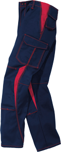 Kübler Arbeitsbundhose "Image" New Design Dunkelblau / Rot