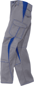 Kübler Arbeitsbundhose "Image" New Design Mittelgrau / Kornblumenblau