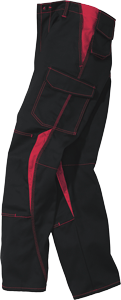 Kübler Arbeitsbundhose "Image" New Design Schwarz / Rot