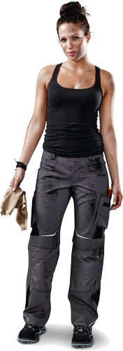 Kübler Arbeitsbundhose für Damen "Pulsschlag" Anthrazit / Schwarz