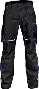 Kübler Arbeitsbundhose "Pulsschlag" Schwarz / Kobaltblau