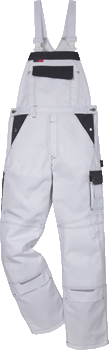 Kansas Arbeitslatzhose "Icon Two" Weiß / Grau