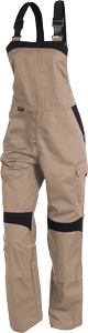 Kübler Abeitslatzhose für Damen "Inno Plus" Sandbraun / Schwarz