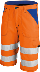 Kübler Warnshorts High Vis Inno Plus Warnorange / Kornblumenblau