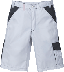 Kansas Arbeitsshorts "Icon Two Luxe" Weiß / Grau